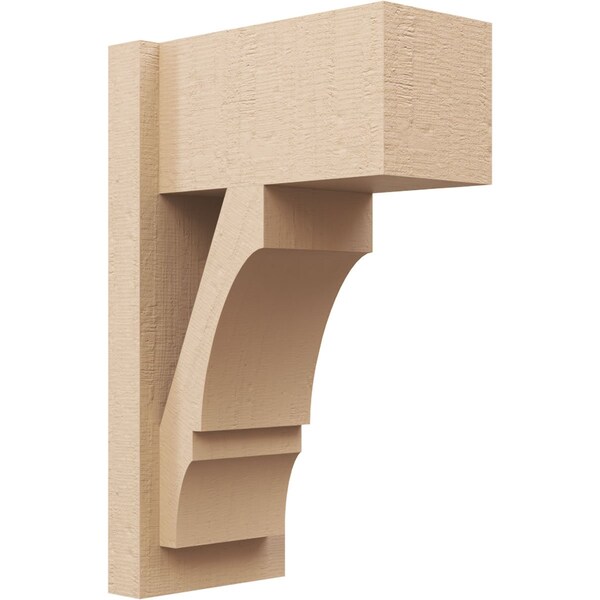 Ekena Millwork 8-in W x 14-in D x 22-in H Balboa Block Rough Cedar Woodgrain TimberThane Outlooker, Primed Tan OUTUR080X14X22BOA44RCPR - main
